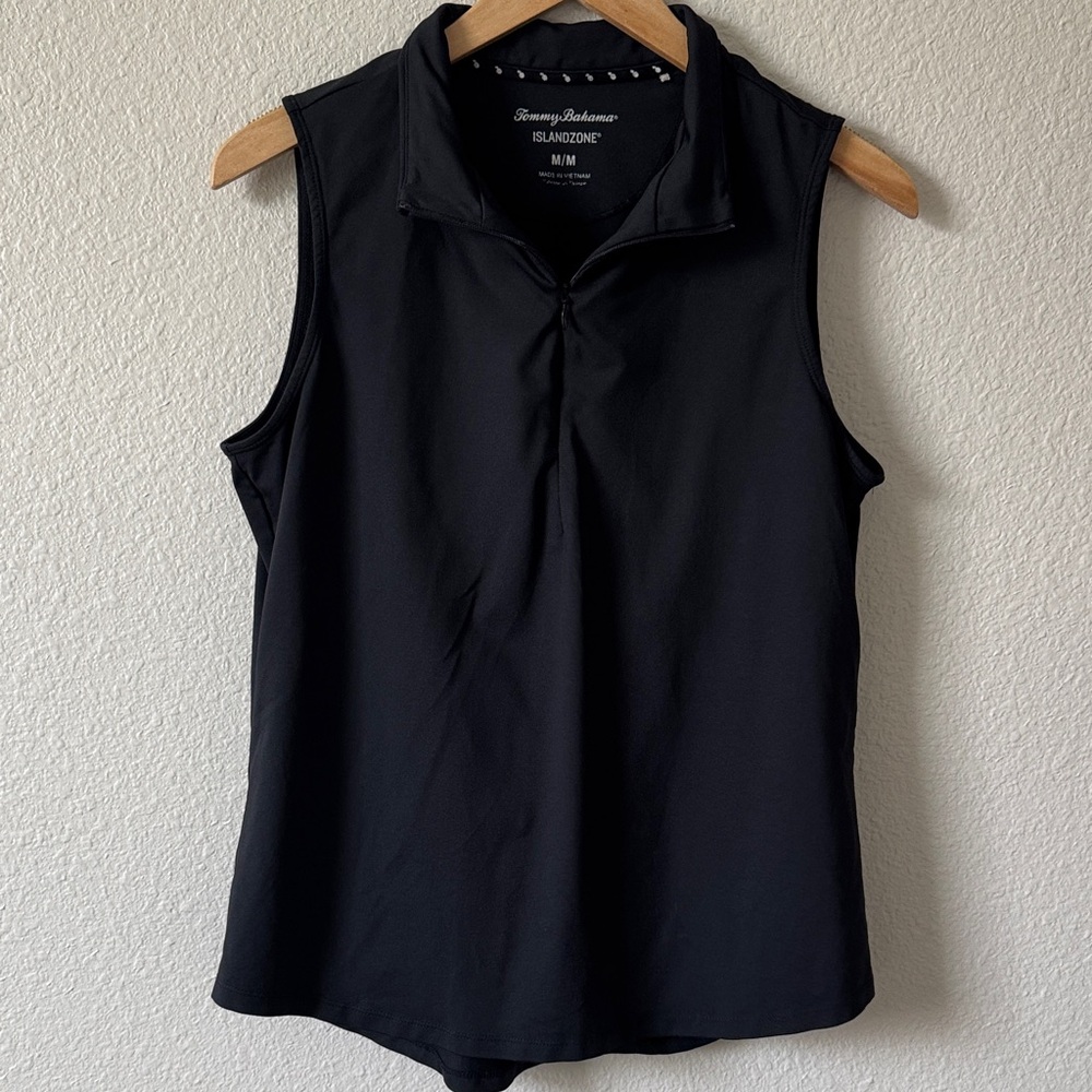 Tommy Bahama Women's Black Sleeveless Athletic Tank Top